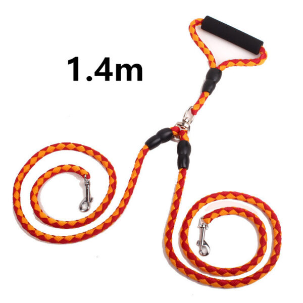 Double-Ended Traction Rope For Walking The Dog Hand-Double-Ended Traction Rope One Plus Two Leash Collar Pet Supplies Dog Collar - Image 10