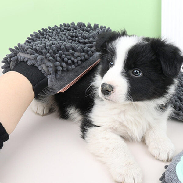 Pet Bathing Brush 2-in-1 Grooming Glove Elegant Dog Grooming Tool For Brushing, Massaging, And Drying Pet Grooming Kit For Dog Cat 2-Sided Bathing Brush Cleaning Massage Glove - Image 7