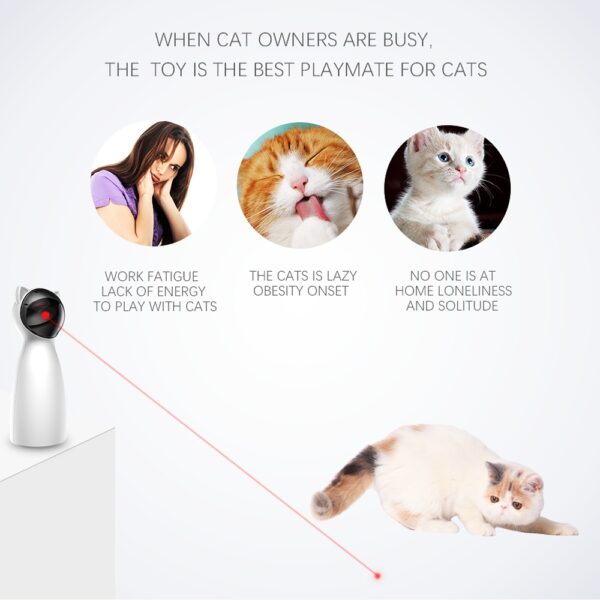 creative-cat-pet-led-laser-funny-toy-smart-automatic-cat-exercise-training-entertaining-toy - Image 5