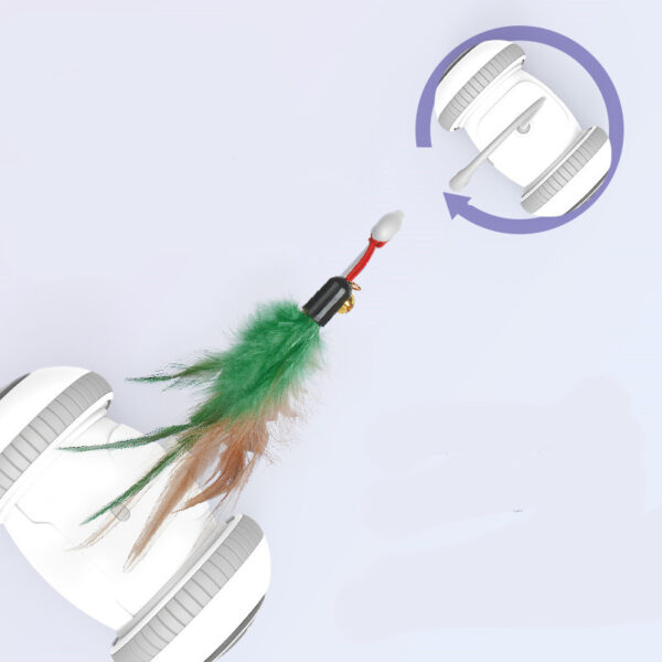 Interactive Cat Toy With Interchangeable Heads  Pet Feather Toys - Image 3