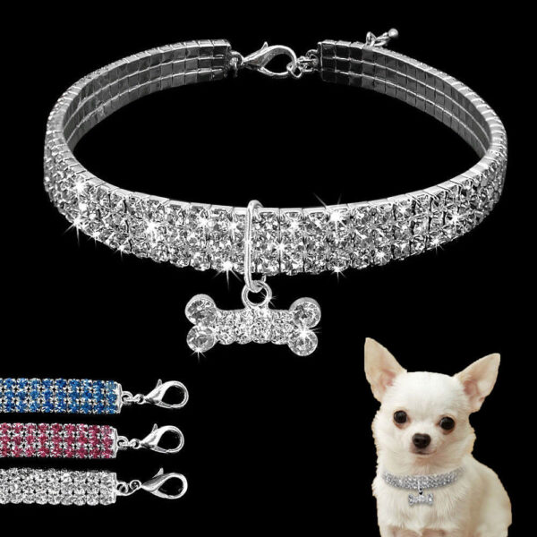 Bling Rhinestone Dog Collar Crystal Puppy Chihuahua Pet Dog Collars Leash For Small Medium Dogs Cats - Image 6