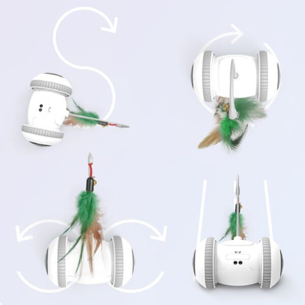 Interactive Cat Toy With Interchangeable Heads  Pet Feather Toys - Image 5