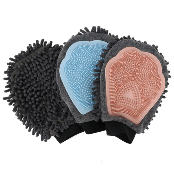 Pet Bathing Brush 2-in-1 Grooming Glove Elegant Dog Grooming Tool For Brushing, Massaging, And Drying Pet Grooming Kit For Dog Cat 2-Sided Bathing Brush Cleaning Massage Glove - Image 9